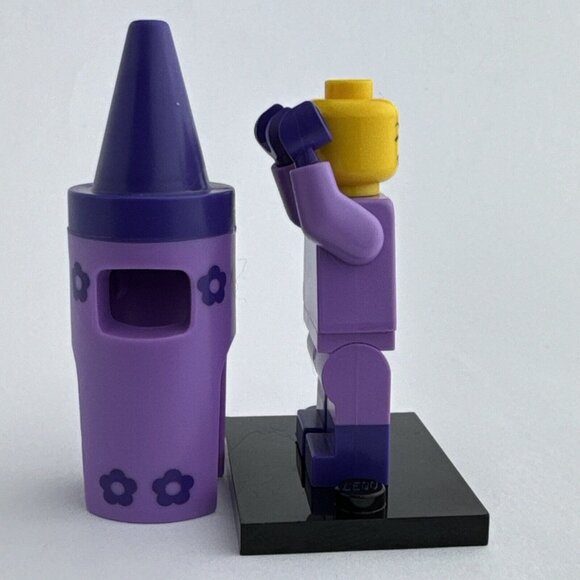 Lego Crayon Girl Minifigure w Base Purple 71023 coltlm2 Lego Movie 2 - Picture 6 of 8